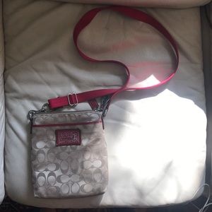 Red and brown coach purse!